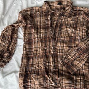 Cotton On Brown Plaid Shirt